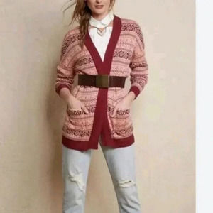 Matilda Jane Friends Forever Harmony open cardigan sweater red XS NWT